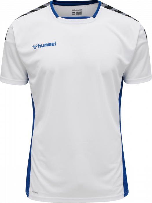 Hummel - Authentic Poly Jersey S/s - Blanco & true blue