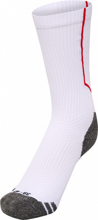 Hummel - Pro Training Socks Low - Bianco & true red