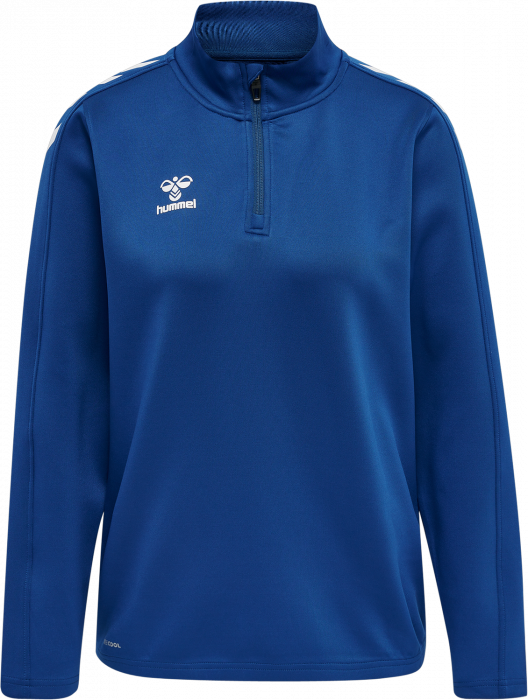 Hummel - Core Xk Half Zip Sweater Women - True Blue & weiß